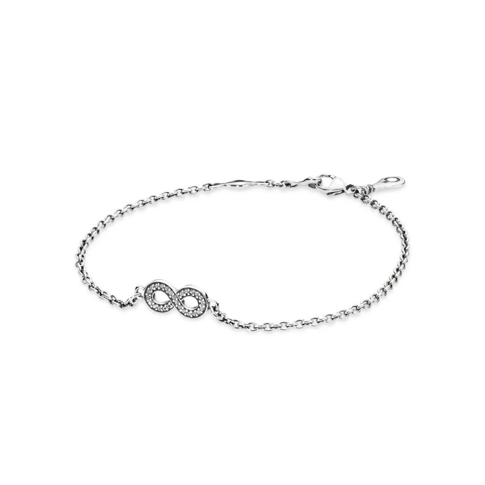 pandora symbol of infinity bracelet clear cz 590509cz