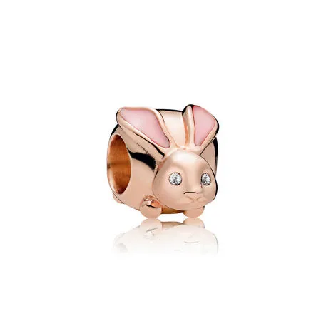 cute bunny charm pandora rose 787061en160