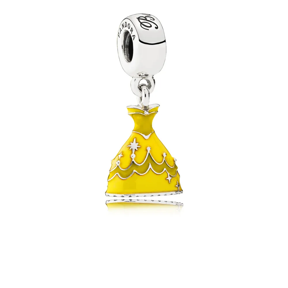 Disney, Belle's Dress Dangle Charm - PANDORA