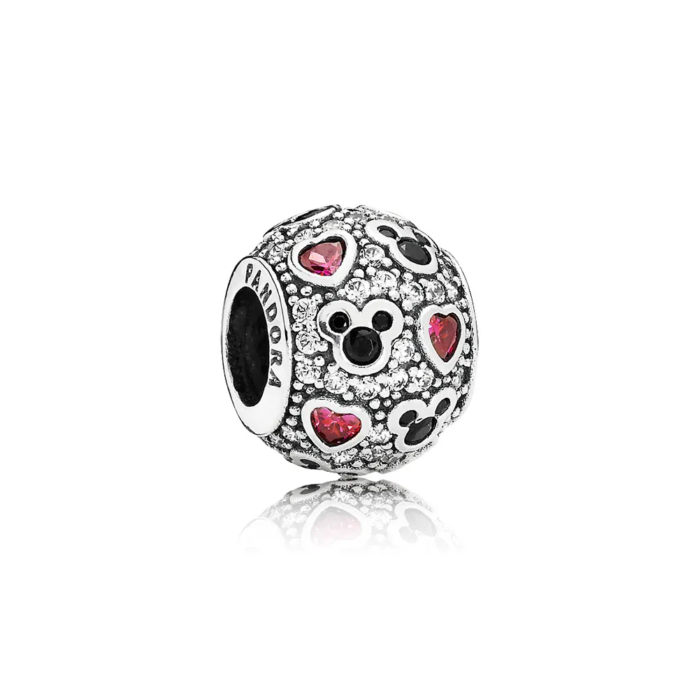 disney sparkling mickey hearts charm pandora