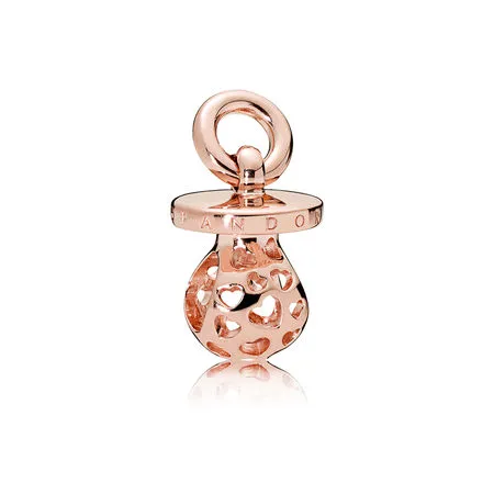 Harmonious Hearts Pacifier, PANDORA Rose™ Dangle - 787256