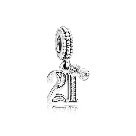 PANDORA 21 Years of Love Dangle Charm, Clear CZ - 797263CZ