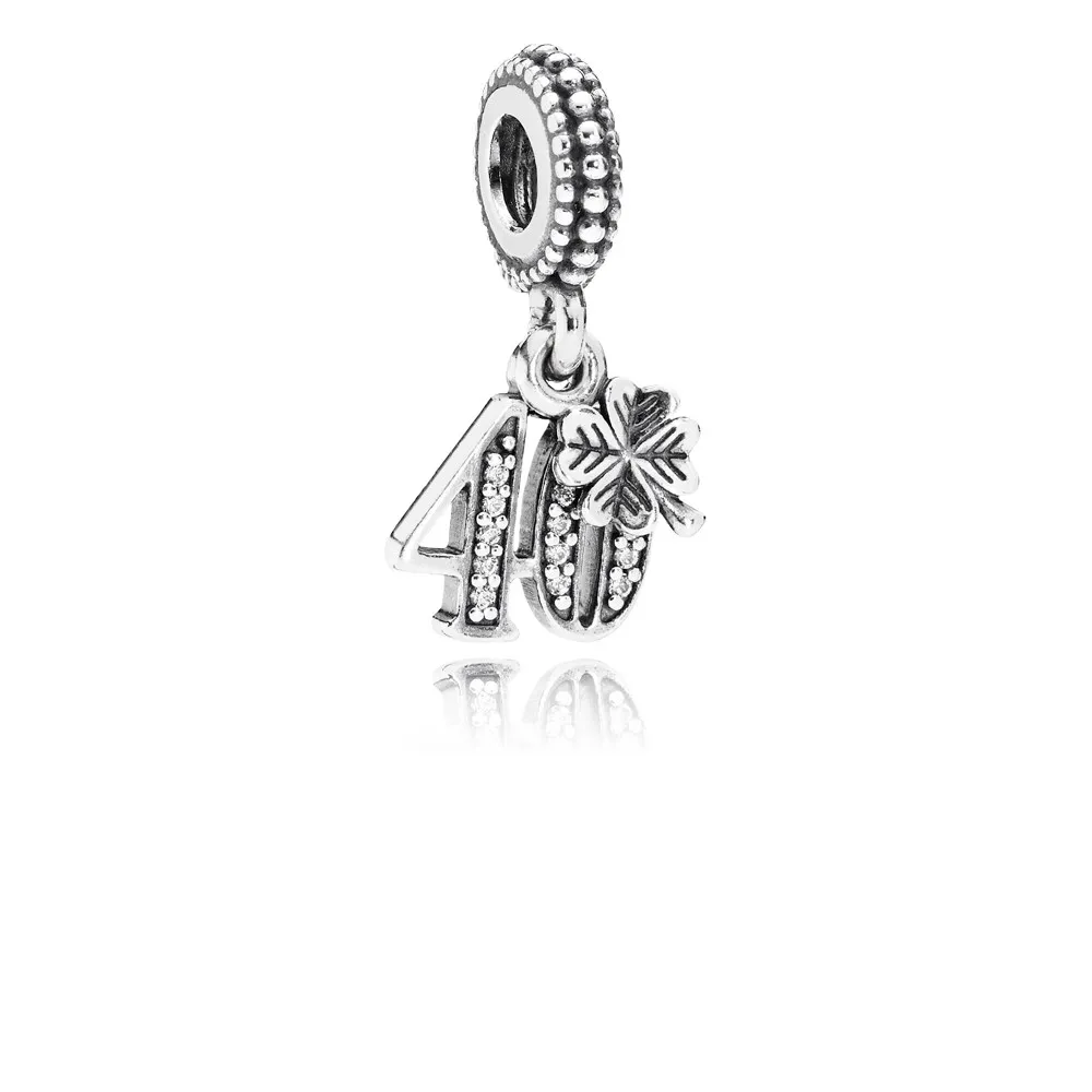 PANDORA 40 Years of Love Dangle Charm, Clear CZ - 791288CZ