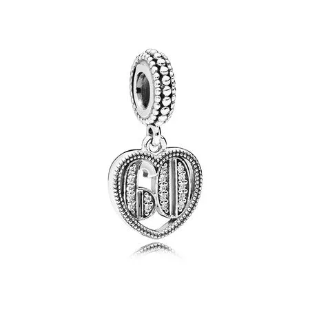 PANDORA 60 Years of Love Dangle Charm, Clear CZ - 797265CZ