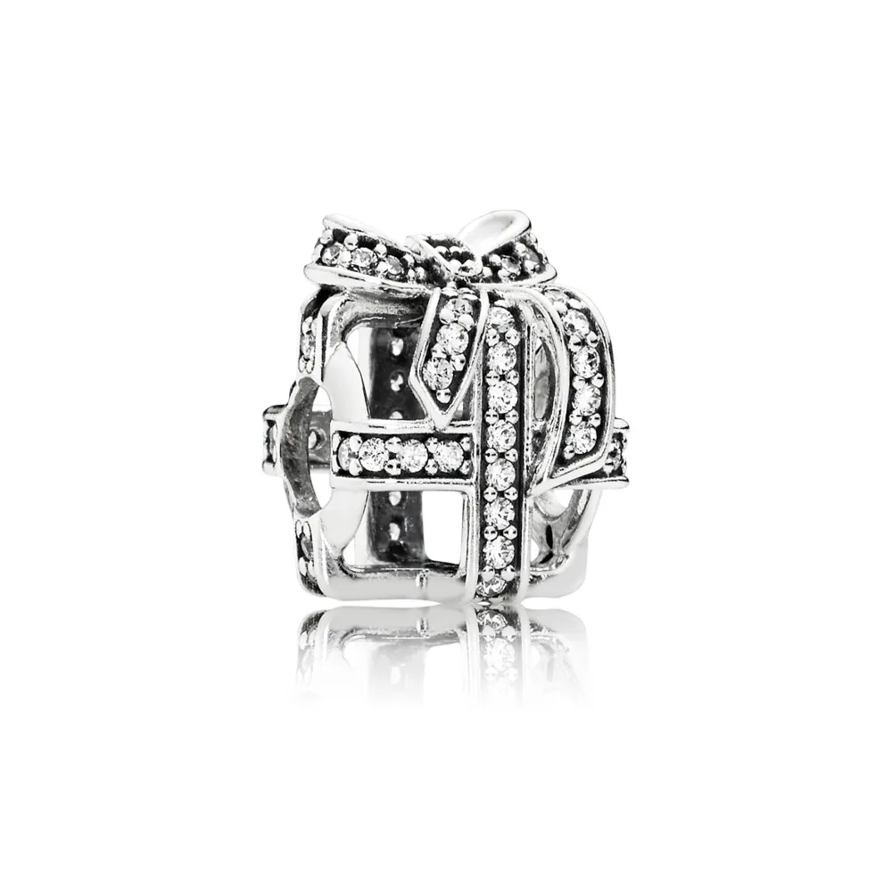 PANDORA All Wrapped Up, Clear Cz Charm - 791766CZ