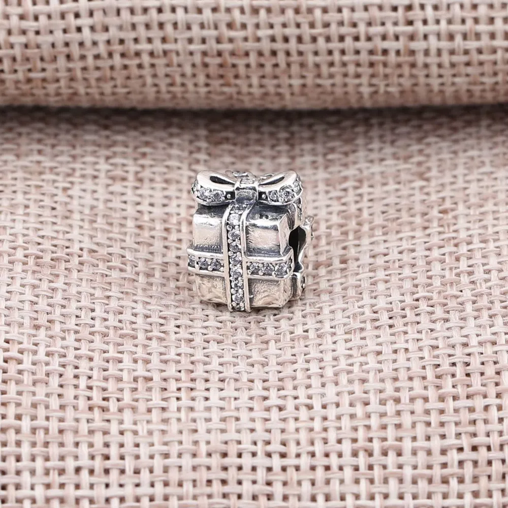 PANDORA All Wrapped Up, Clear Cz Charm - 791766CZ