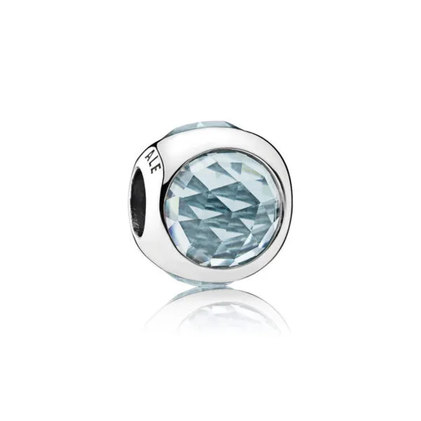 pandora aqua blue radiant droplet charm 792095nab