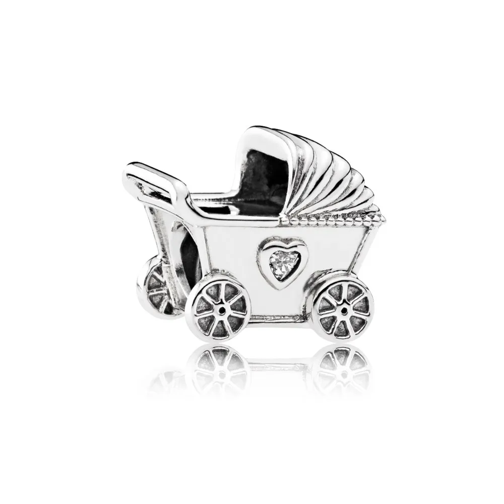 pandora babys pram clear cz charm 792102cz