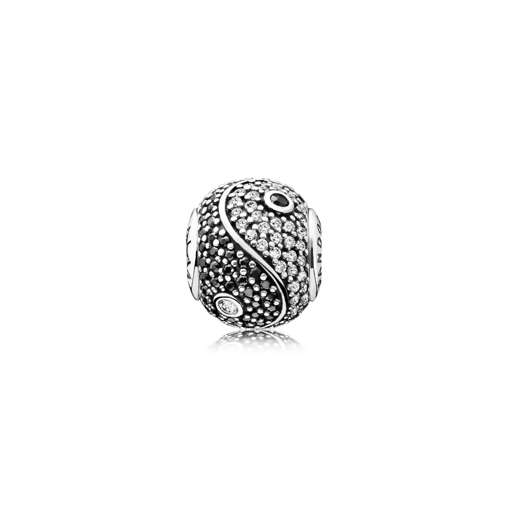 PANDORA BALANCE Charm, Clear CZ Black Crystal - 796053CZ