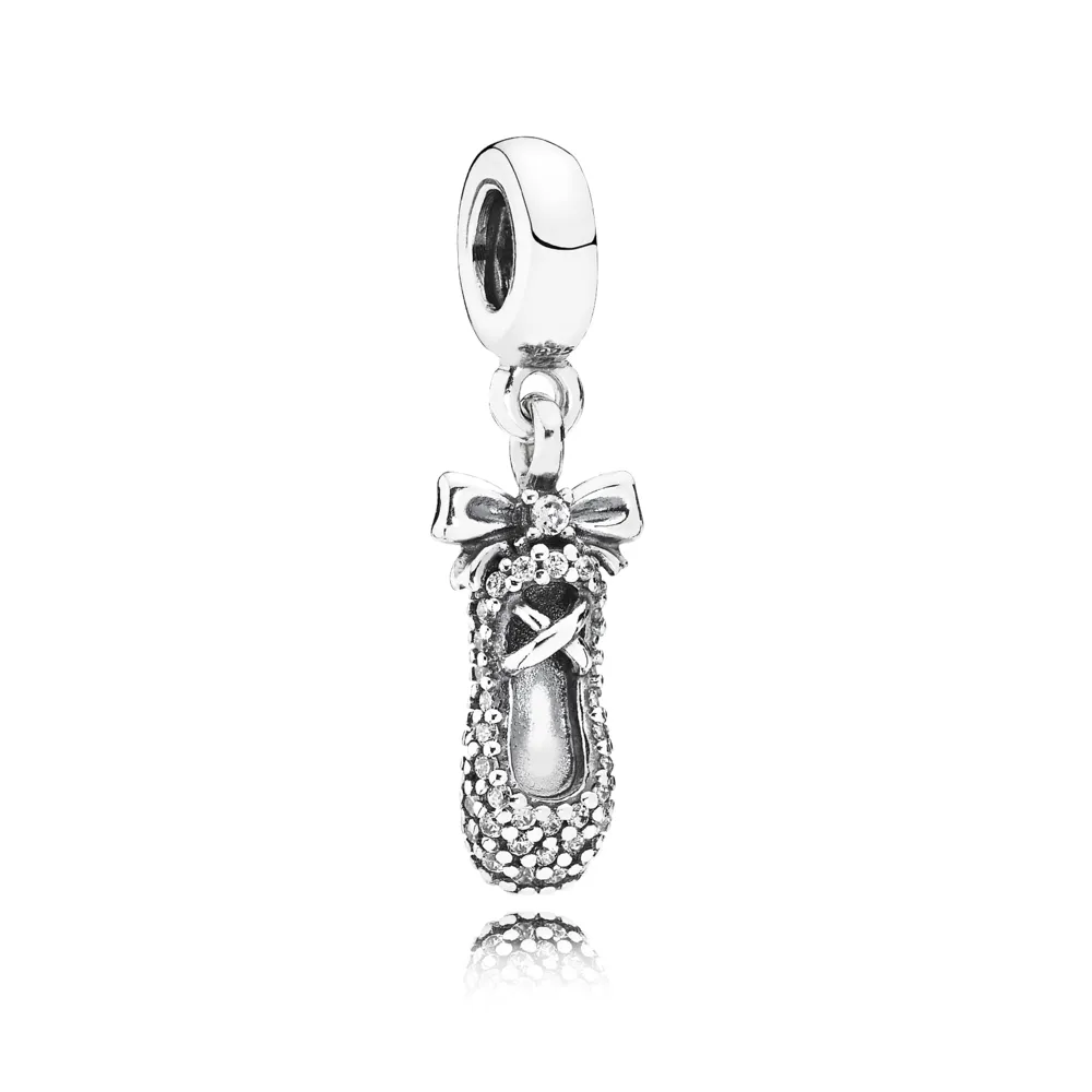 pandora ballet slipper pendant charm 791506cz