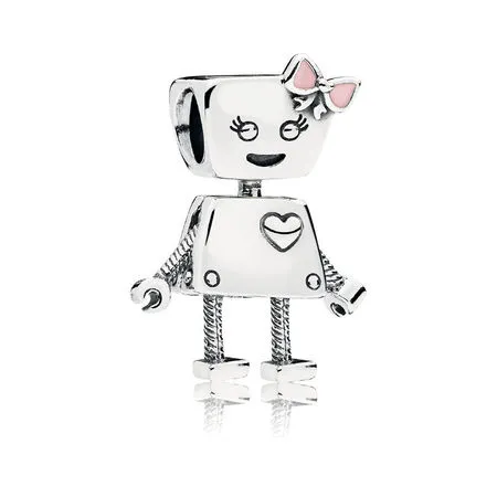 PANDORA Bella Bot Charm, Pink Enamel - 797141EN160