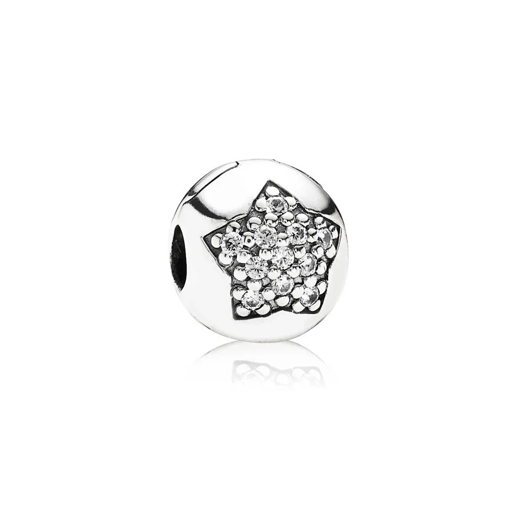 pandora big star pavé clip 791056cz