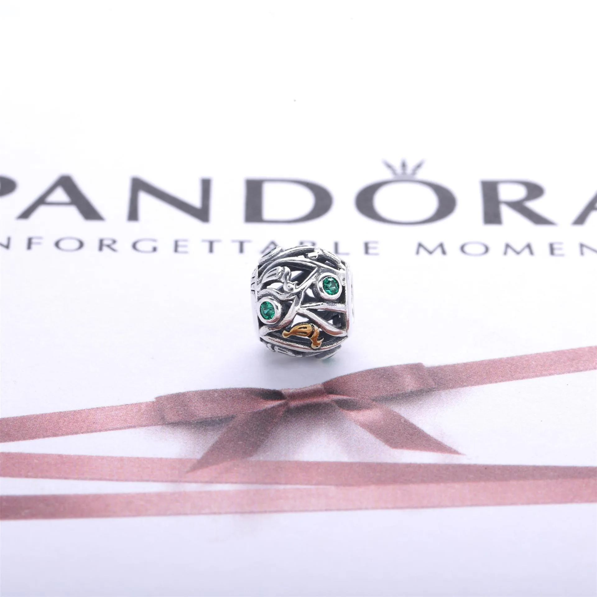 PANDORA Birds of A Feather, Dark Green Cz Charm - 791213CZN