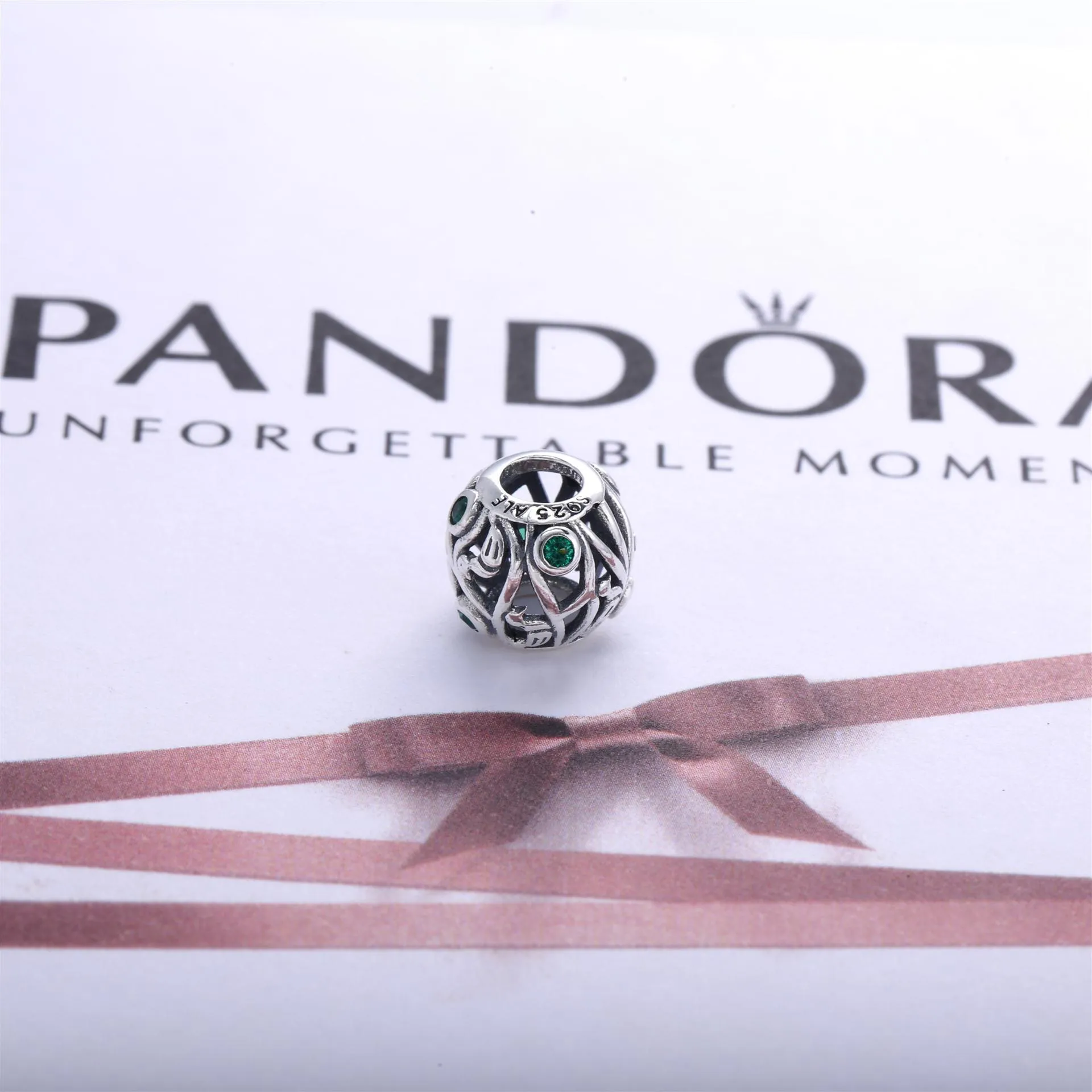 PANDORA Birds of A Feather, Dark Green Cz Charm - 791213CZN