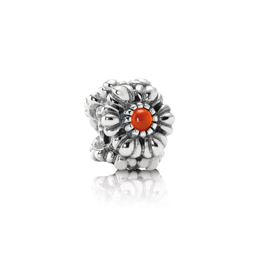 PANDORA Birthday Blooms, July, Carnelian Charm - 790580CAR