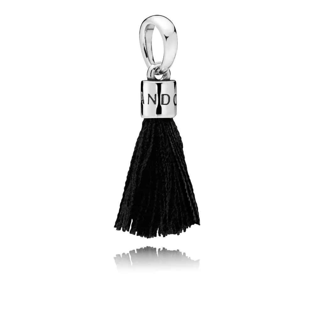 PANDORA Black Fabric Tassel Dangle Charm - 797212CBK