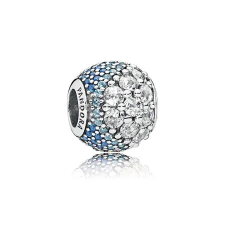 pandora blue enchanted pavé charm blue clear cz 797032nabmx