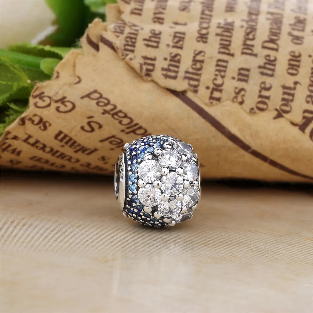 PANDORA Blue Enchanted Pavé Charm, Blue Clear CZ - 797032NABMX