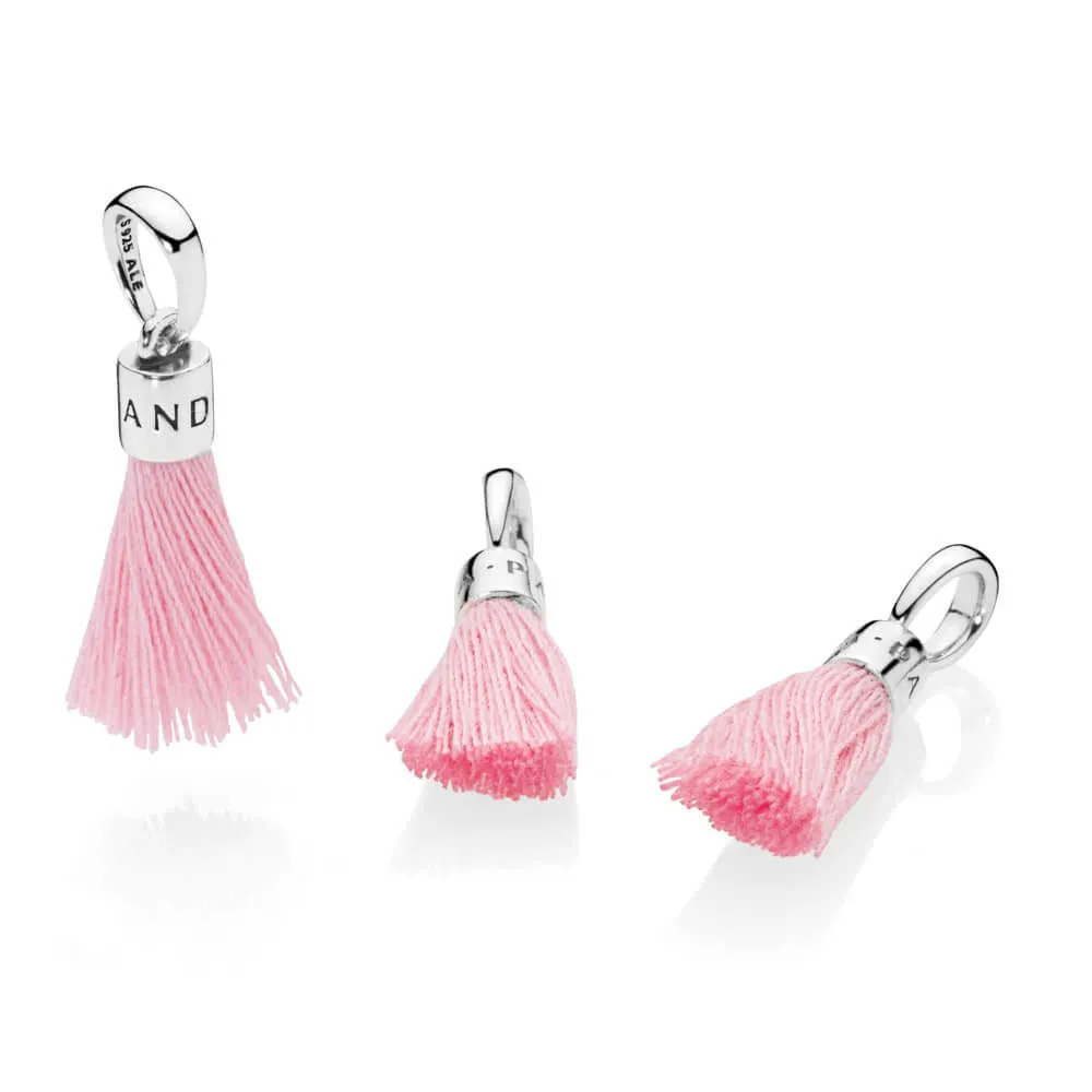 PANDORA Bright Pink Fabric Tassel Dangle Charm - 797212CBP