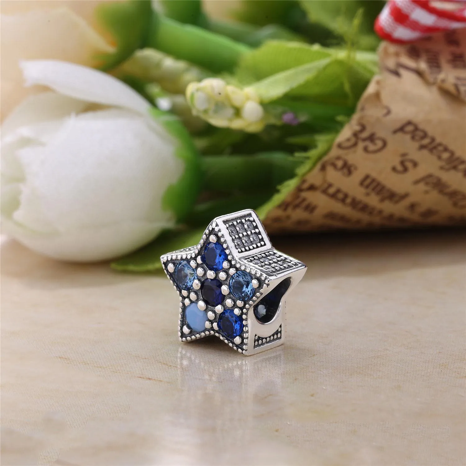 PANDORA Bright Star Charm, Multi-Colored Crystals - 796379NSBMX