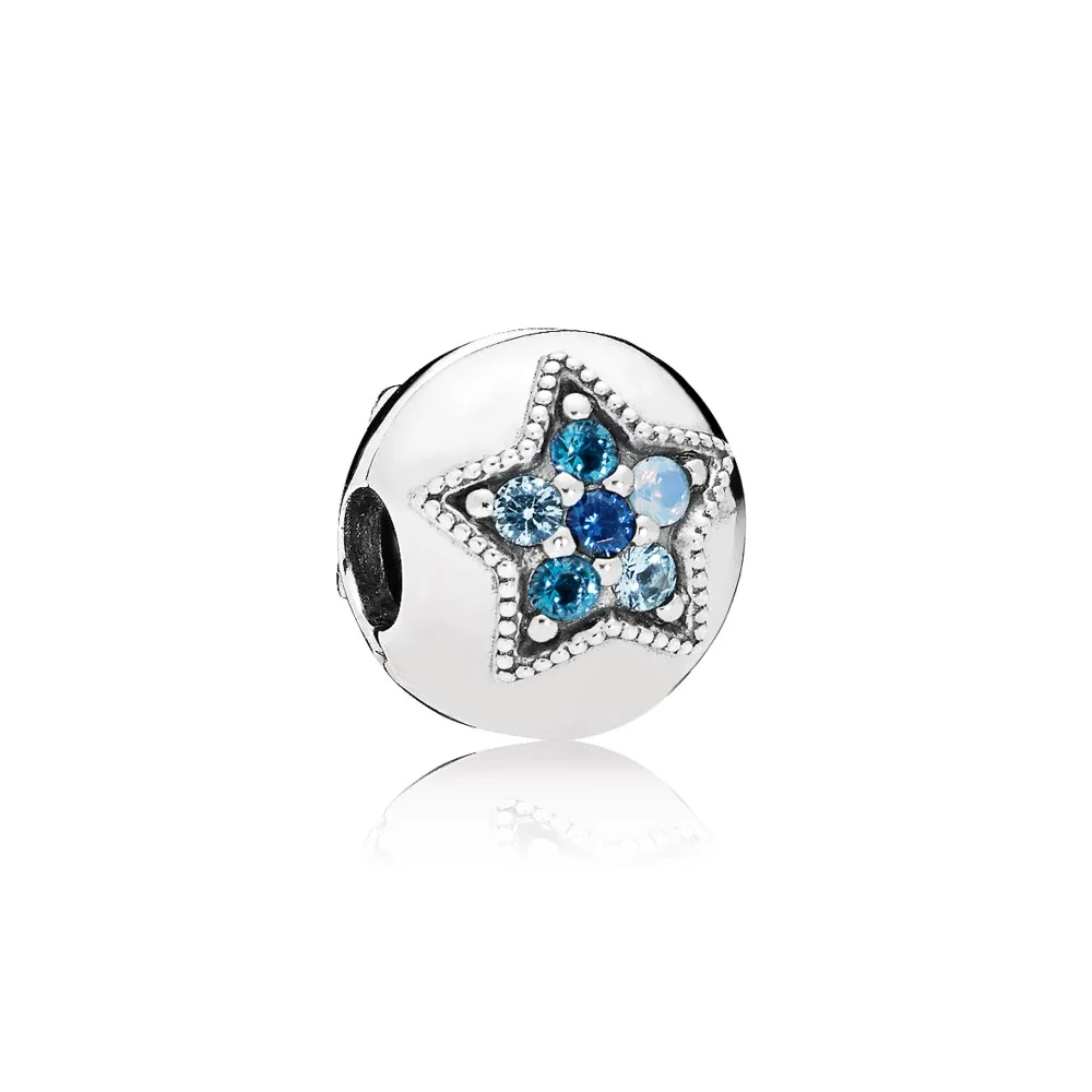 PANDORA Bright Star Clip, Multi-Colored Crystals - 796380NSBMX