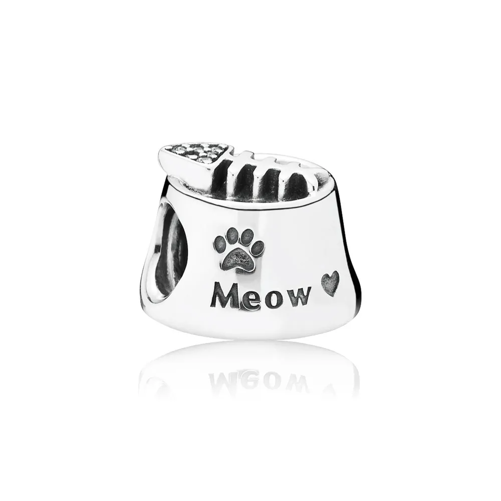 PANDORA Cat Bowl Charm - 791716CZ