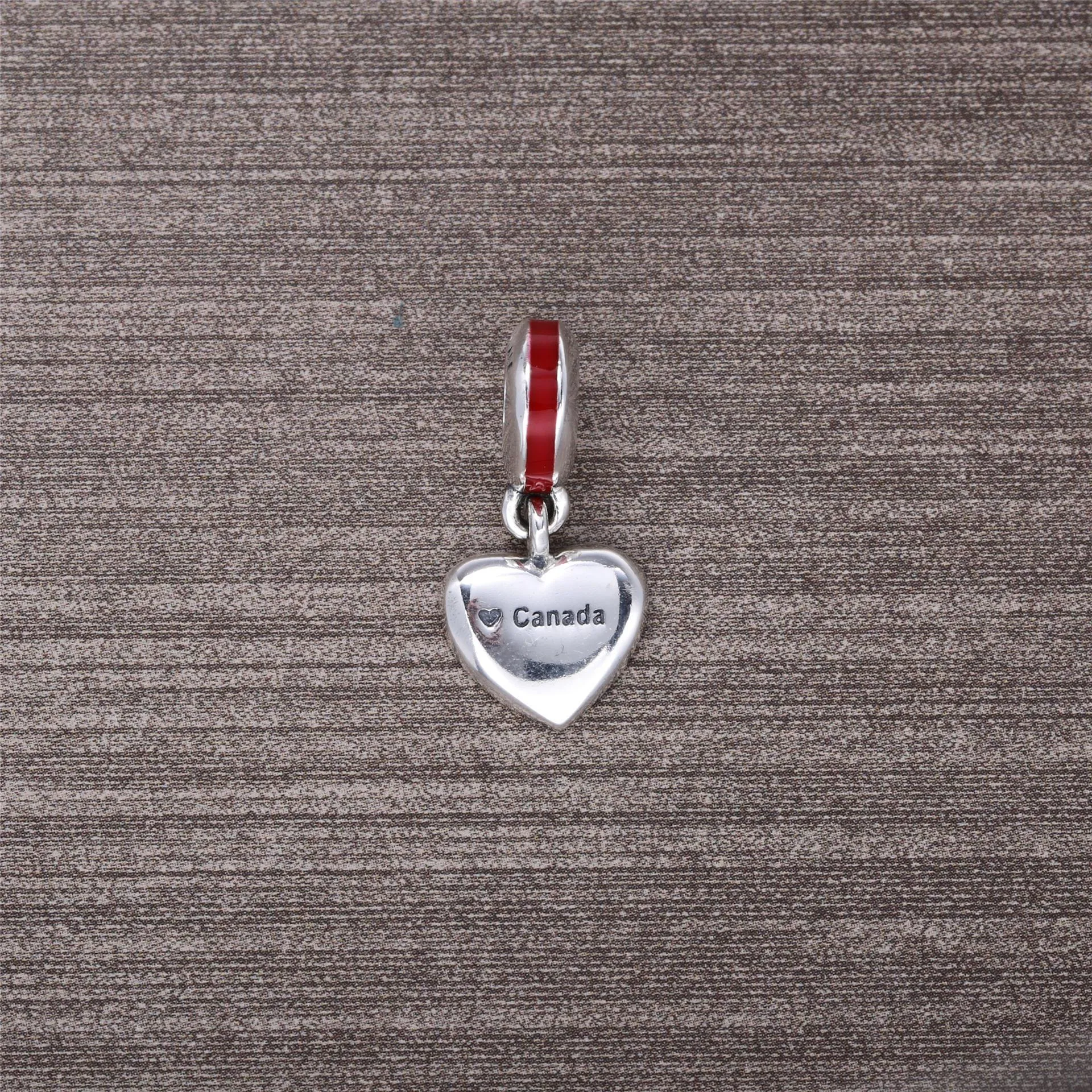 PANDORA Canada Heart Flag Dangle Charm, Red White Enamel - 791954ENMX