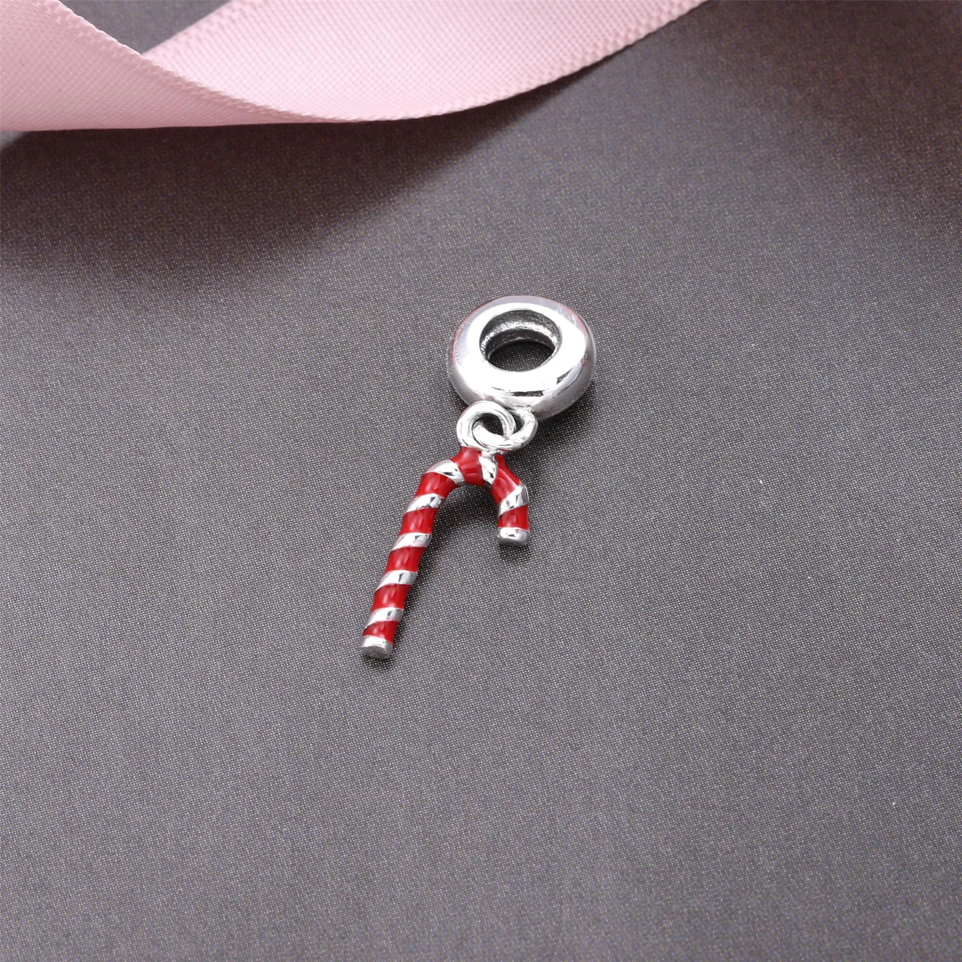 PANDORA Candy Cane Pendant Charm - 791193EN09