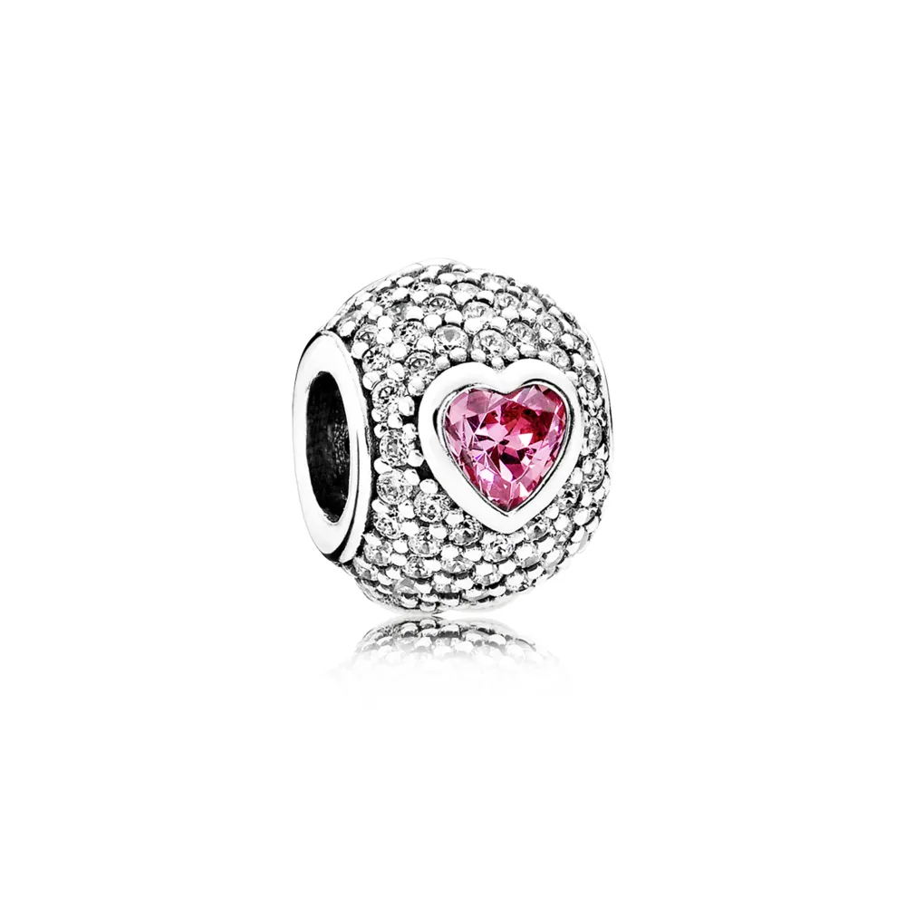 pandora captivating pavé heart charm 791815czs