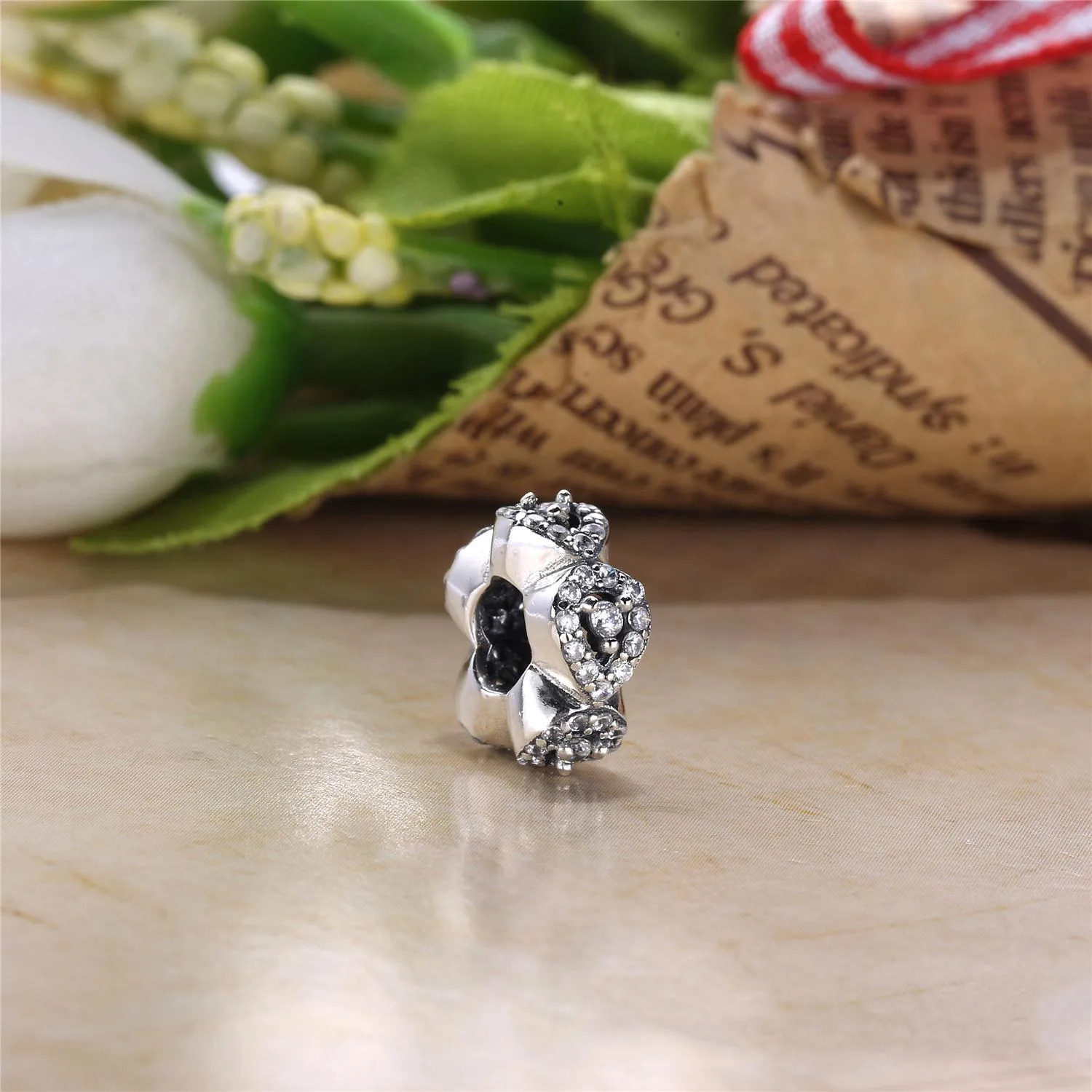 PANDORA Cascading Glamour Clear CZ Spacer - 796270CZ