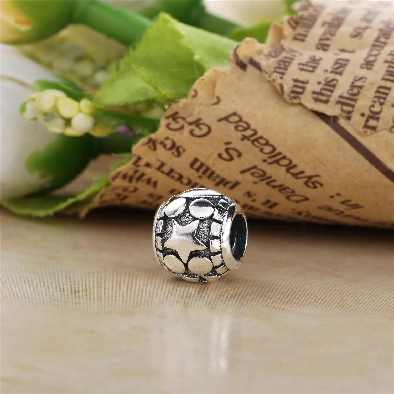 PANDORA Celestial Mosaic Charm, Black Acrylic & Mother-of-Pearl - 796400MMB