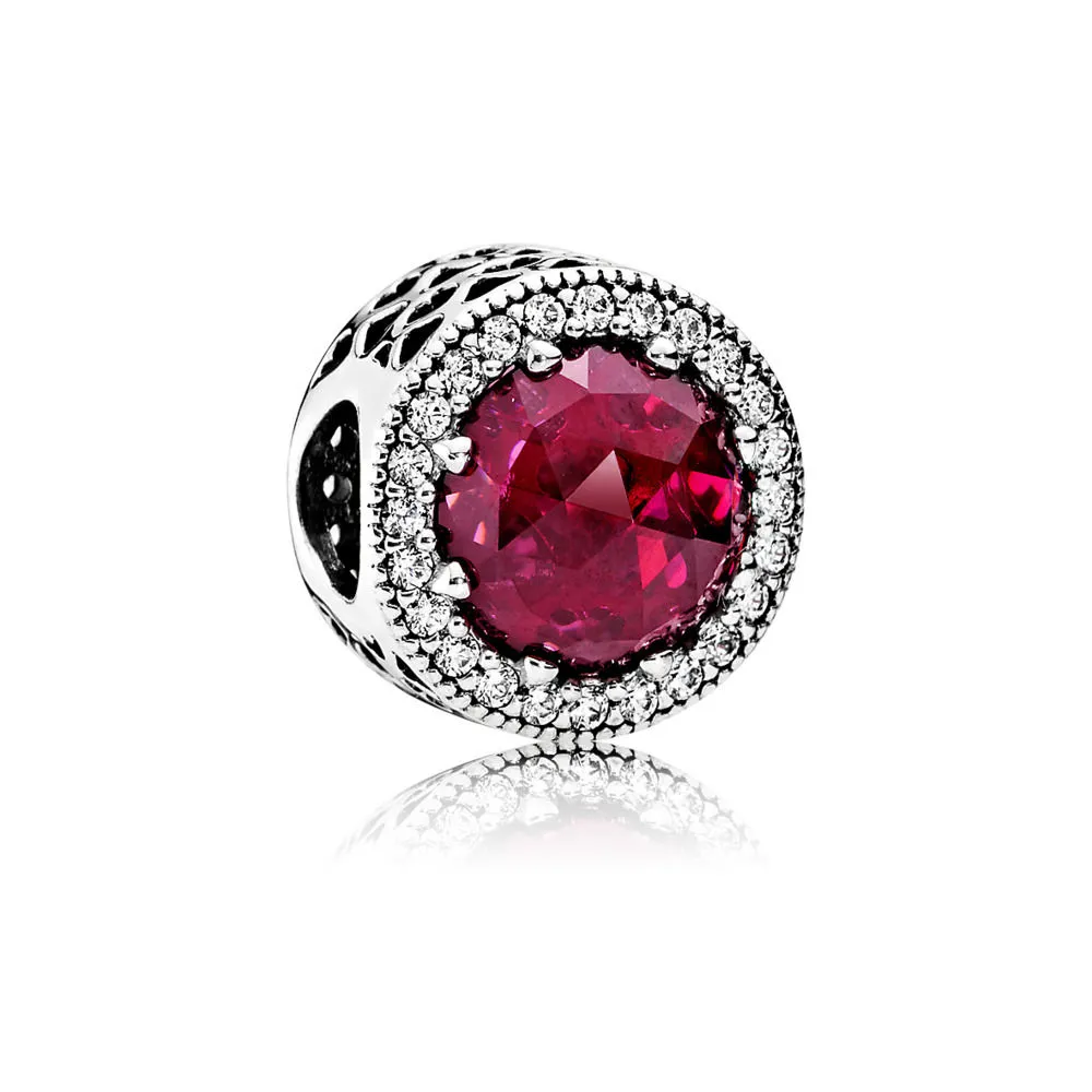 PANDORA Cerise Radiant Hearts Charm - 791725NCC