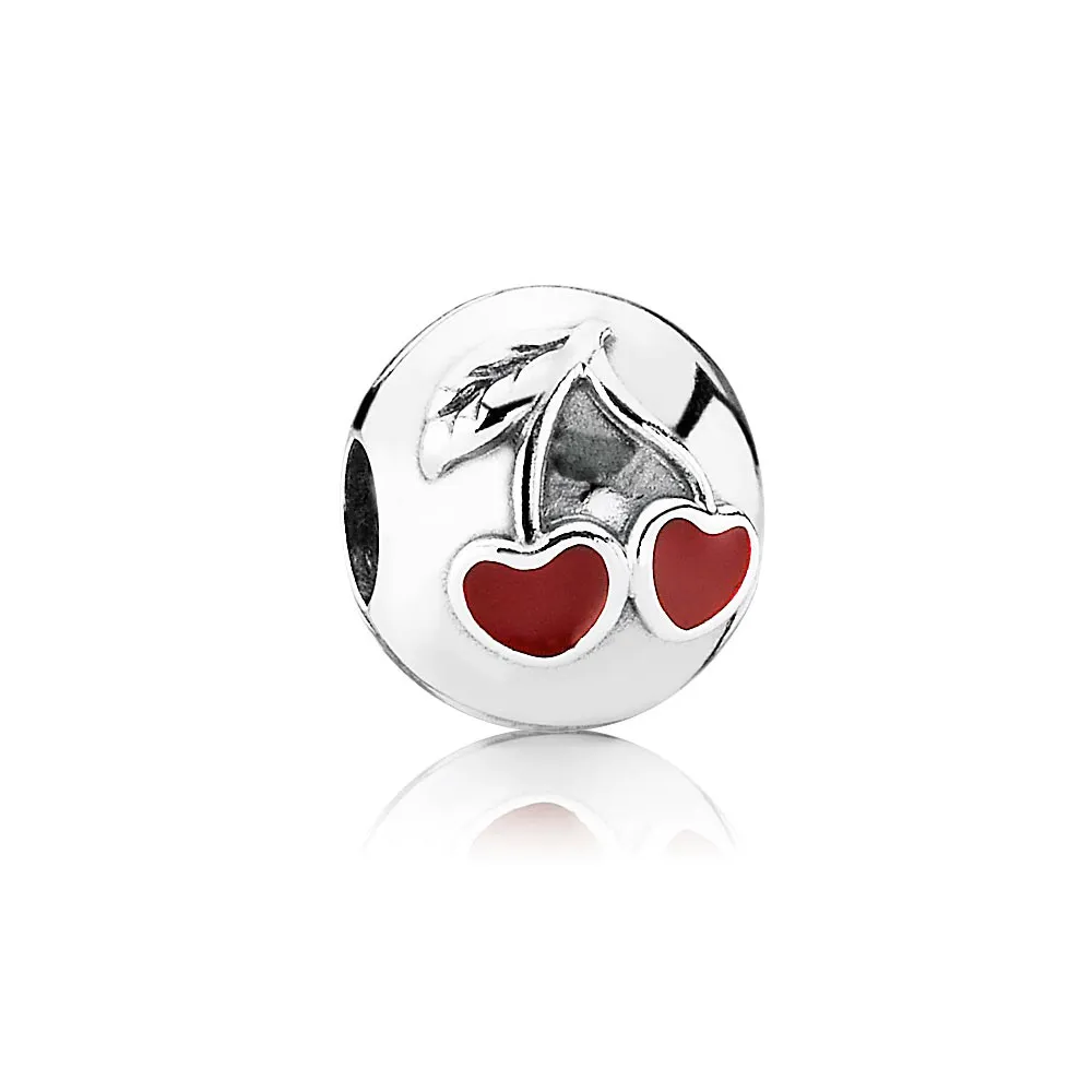 PANDORA Cherries, Red Enamel Clip - 791093EN39