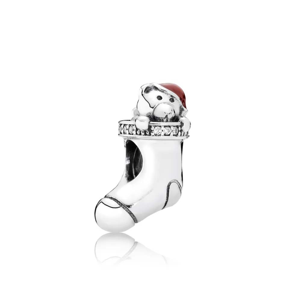 pandora christmas stocking charm 791773cz