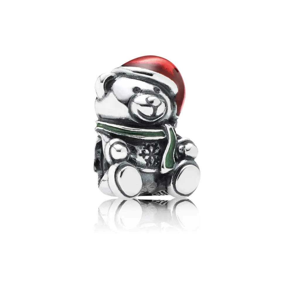 PANDORA Christmas Teddy Bear Charm - 791391ENMX