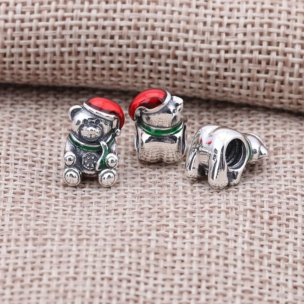 PANDORA Christmas Teddy Bear Charm - 791391ENMX