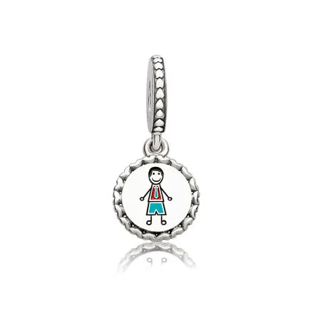 pandora dad stick figure dangle charm mixed enamel eng792018_1