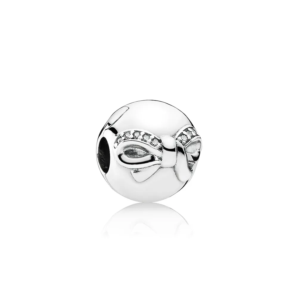 pandora dainty bow charm clip 791777cz