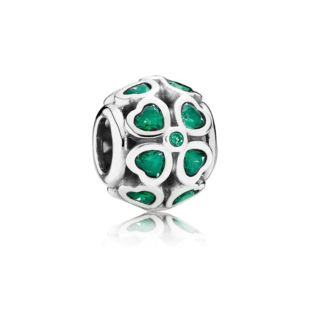 PANDORA Dark Green Clover Charm - 791496CZN