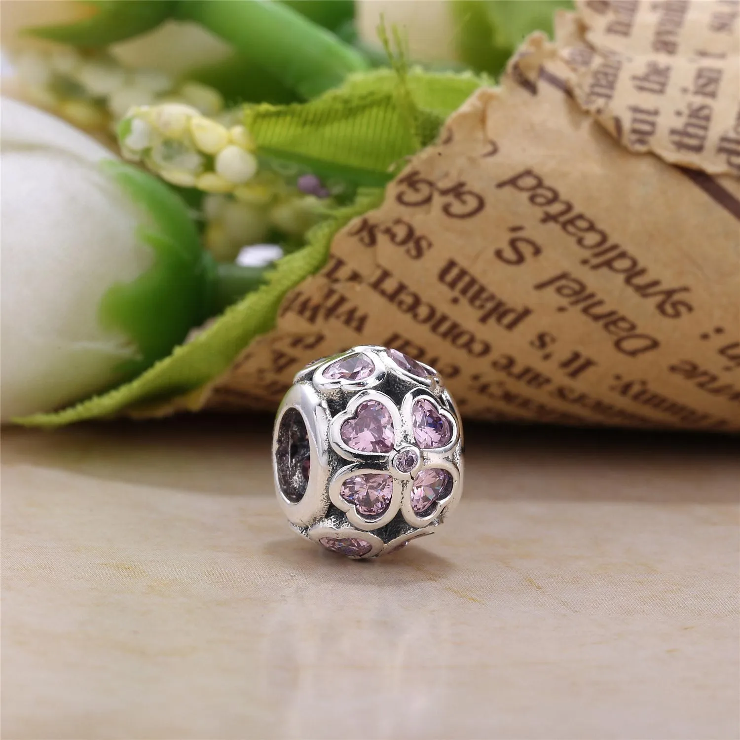 PANDORA Dark Green Clover Charm - 791496CZN