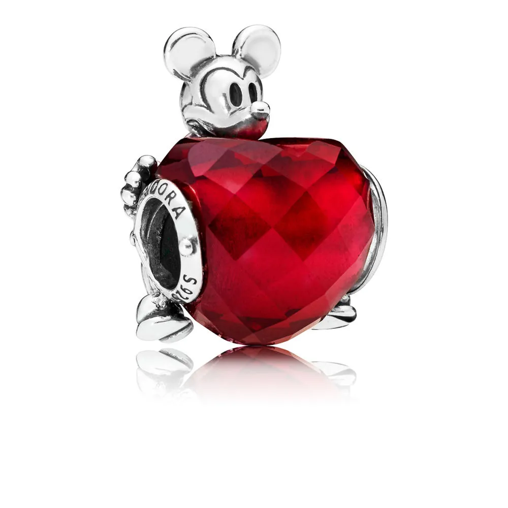 PANDORA Disney, Mickey Love Heart Charm - 797168NFR