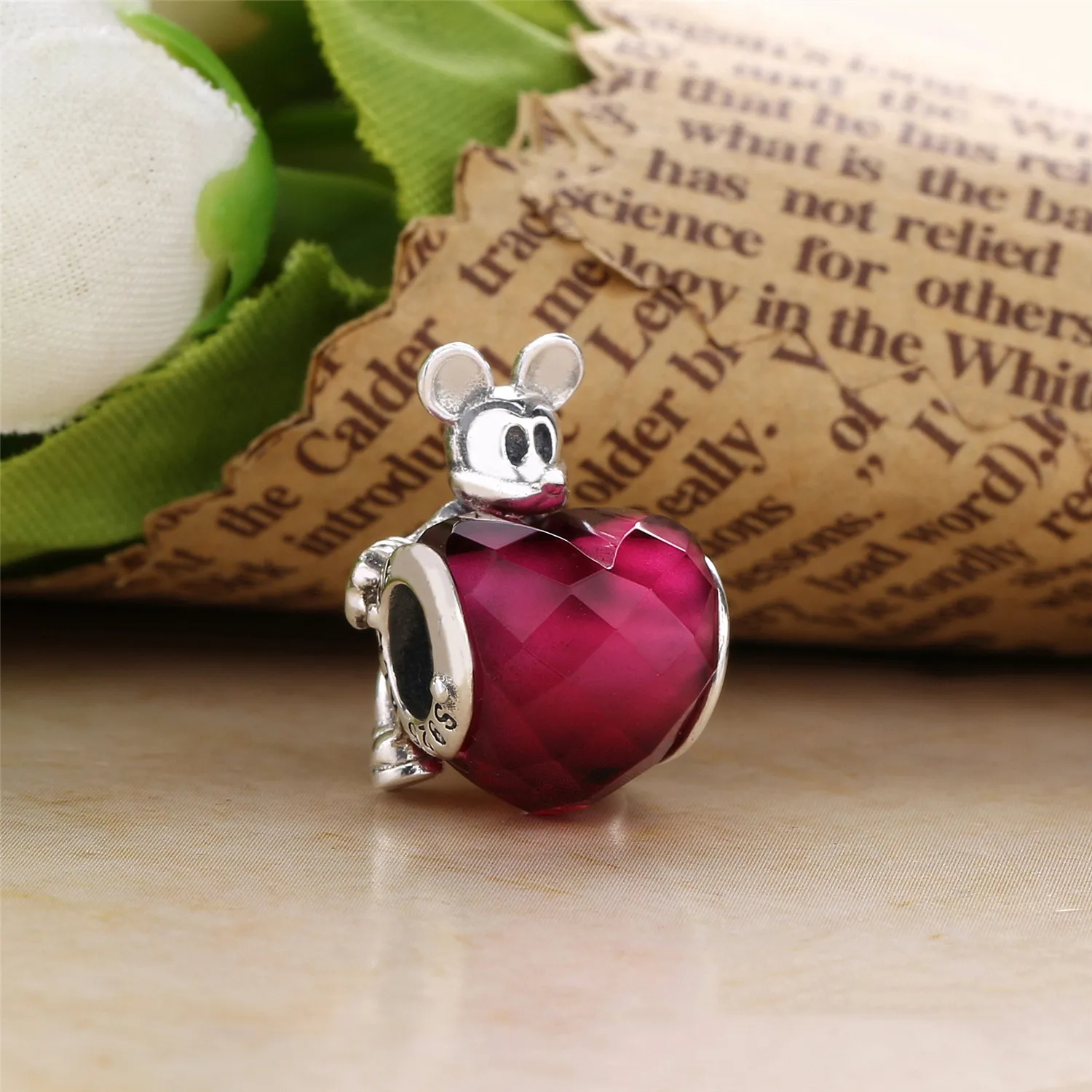 PANDORA Disney, Mickey Love Heart Charm - 797168NFR