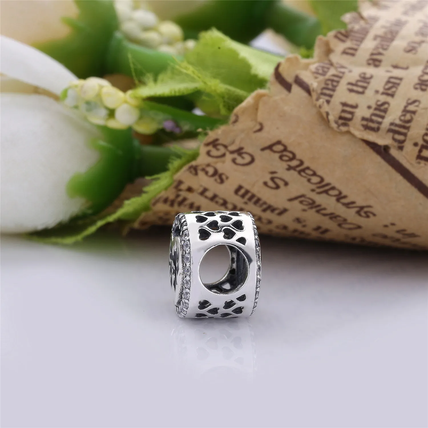 PANDORA Disney, Mickey & Minnie Love, Charm Clear CZ - 791957CZ