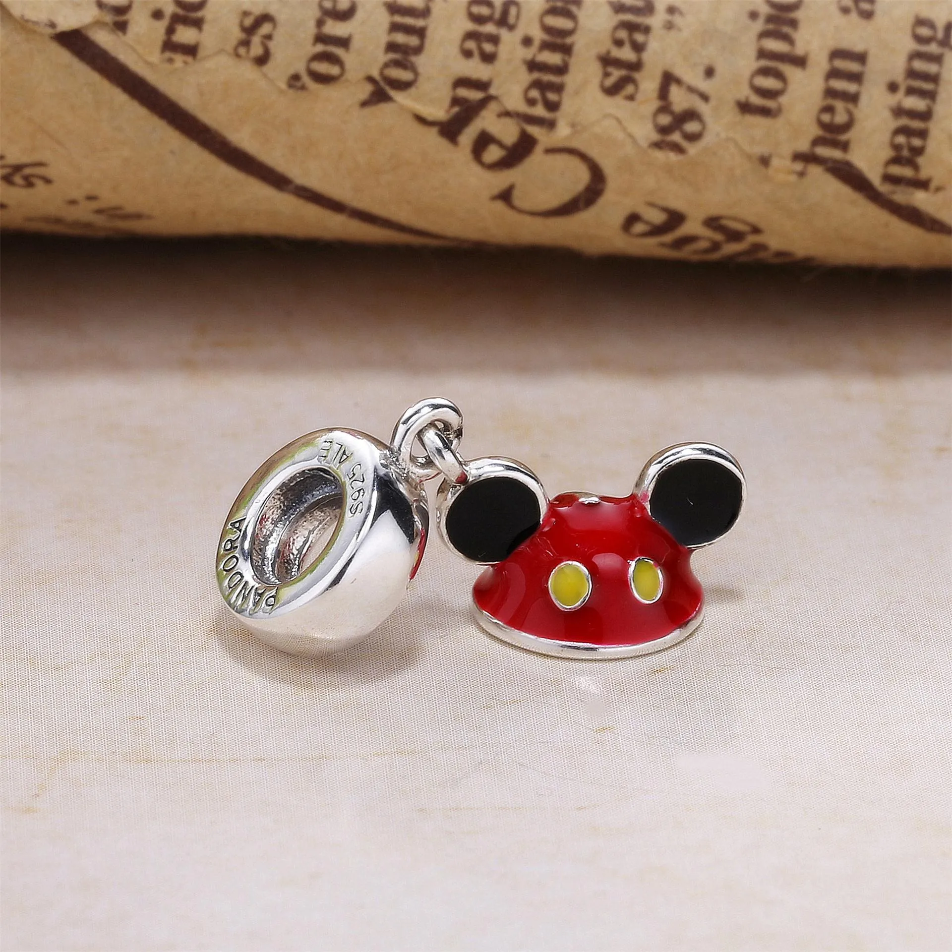 PANDORA Disney Parks Mickey Ear Hat Dangle Charm - 792121ENMX