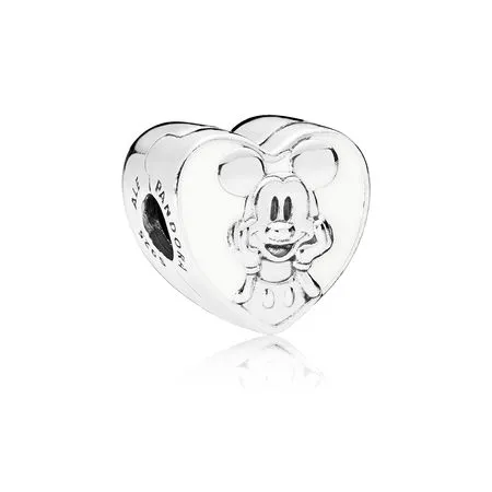 PANDORA Disney, Vintage Mickey Clip, White Enamel - 797169EN12