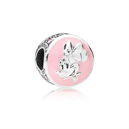 PANDORA Disney, Vintage Minnie Clip, Bubblegum Pink Enamel Pink CZ - 797170EN96