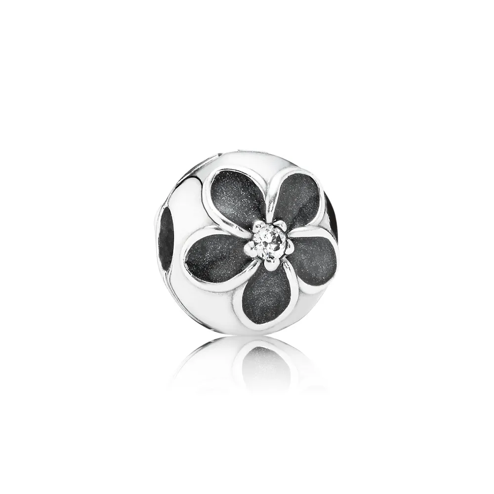 PANDORA Enamel Flower Clip - 791408CZ