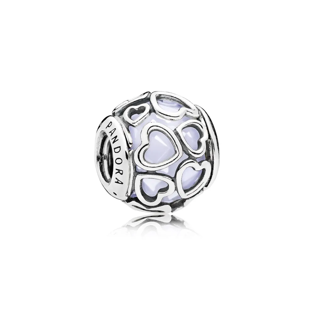 pandora encased in love opalescent white crystal charm 792036now