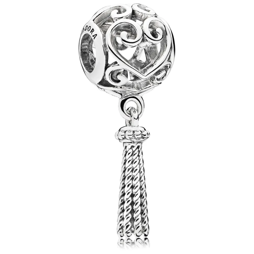 pandora enchanted heart tassel dangle charm 797037