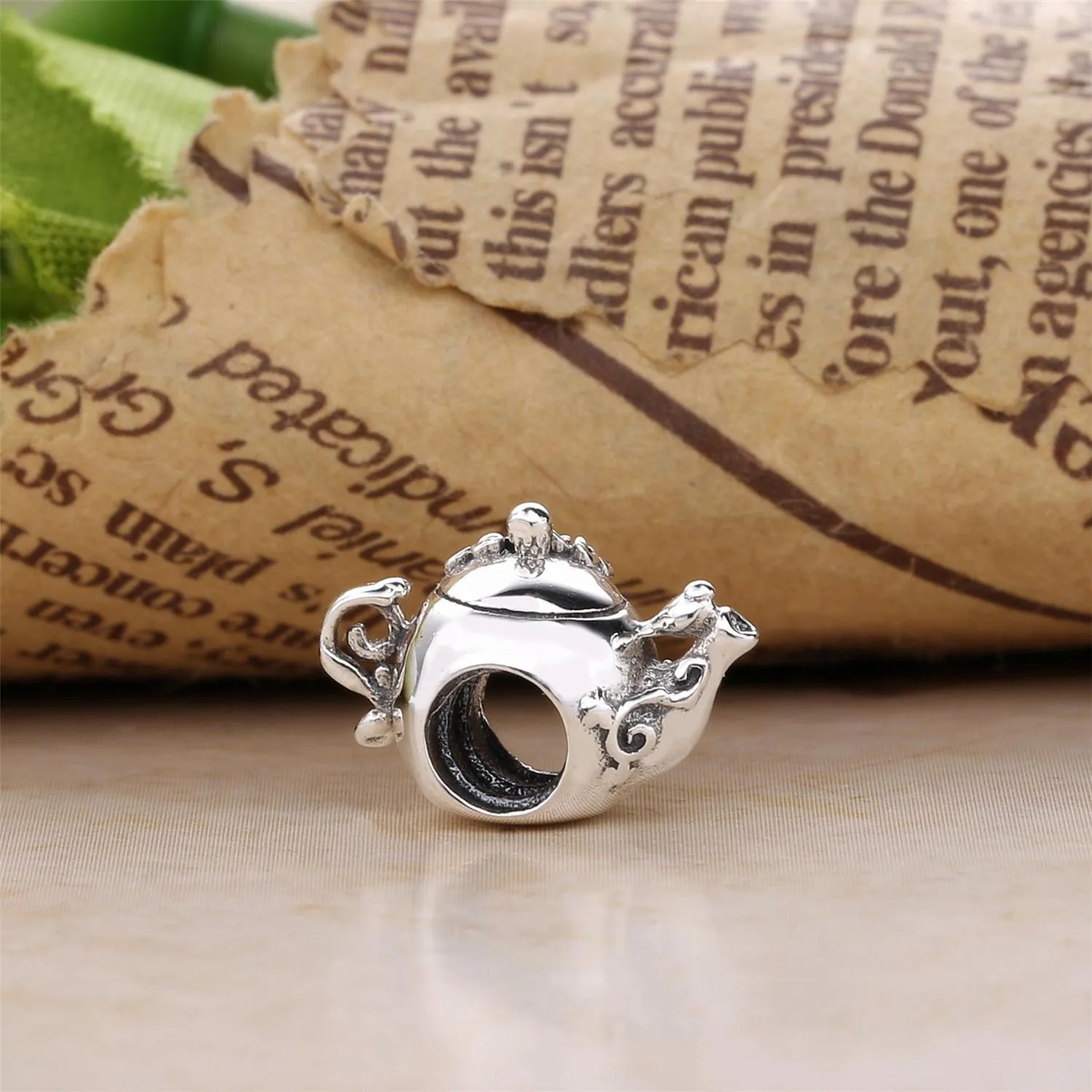 PANDORA Enchanted Tea Pot Charm, Clear CZ - 797065CZ